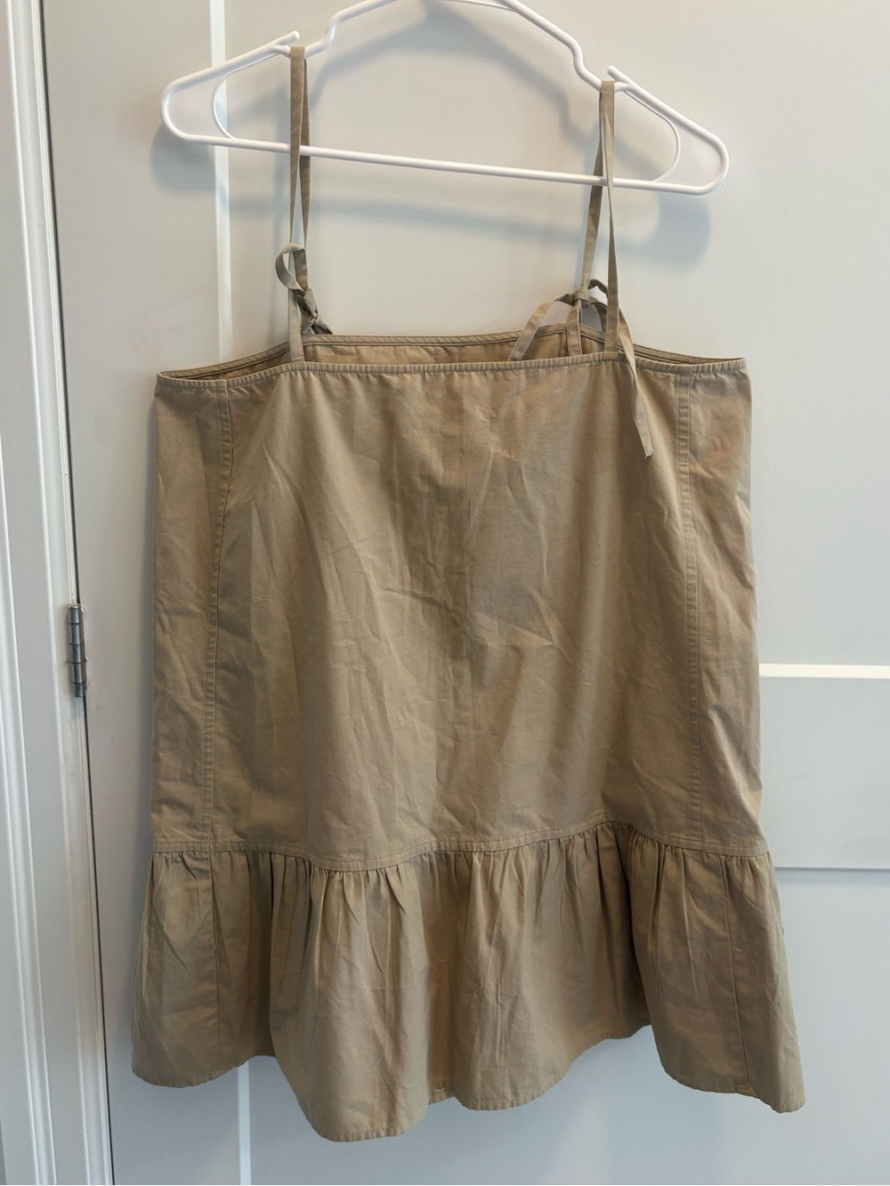 Oak + Fort tan babydoll dress #51 - Picture 3 of 6